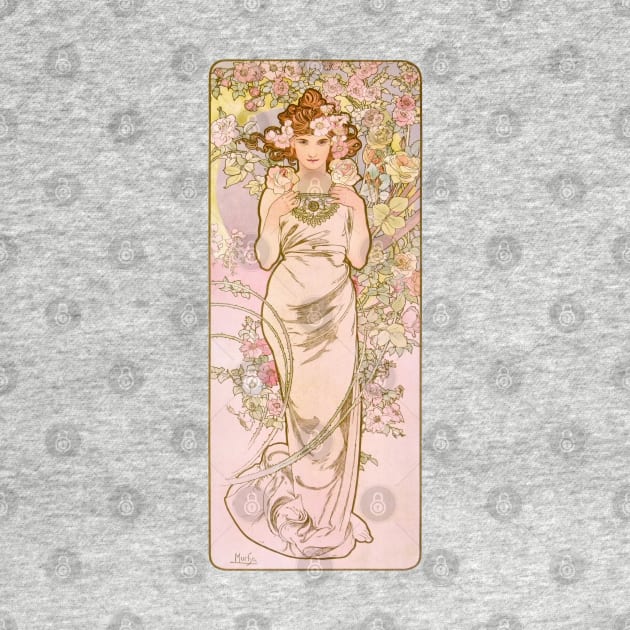 The Flowers: Rose  by Alphonse Mucha by UndiscoveredWonders